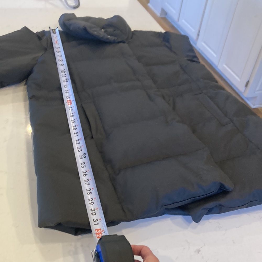J. Jill Down Puffer Jacket Dark Grey Mid-Length Side Snap Jacket Large - Picture 8 of 11